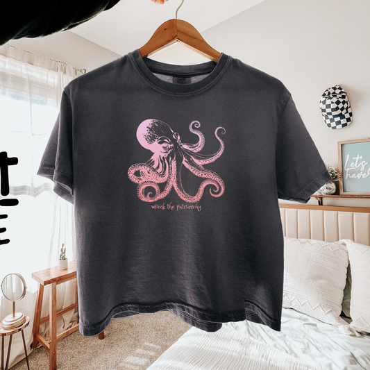 Wreck The Patriarchy Octopus Tee